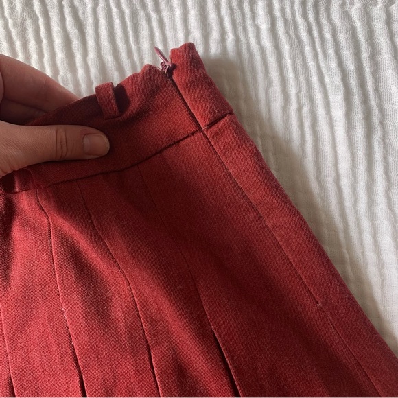 Minga London Womens Burgundy Pleated Tennis Skirt size 4 - Picture 4 of 9